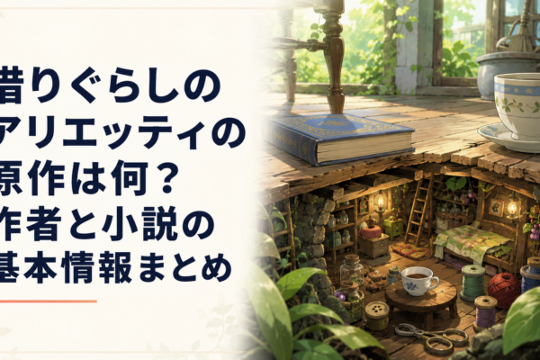 古い屋敷の床下にある小人一家の小さな家と人間の世界を対比した幻想的な場面