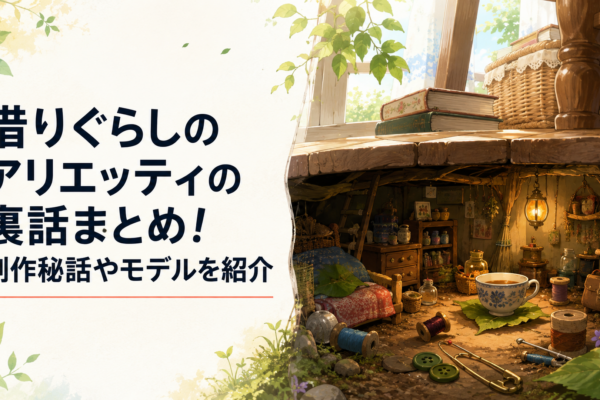 古い屋敷の床下に広がる小人の世界とアリエッティをイメージした幻想的な風景