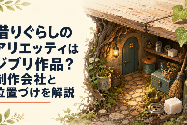 古い屋敷の床下に広がる小人の家と借りに使われる日用品