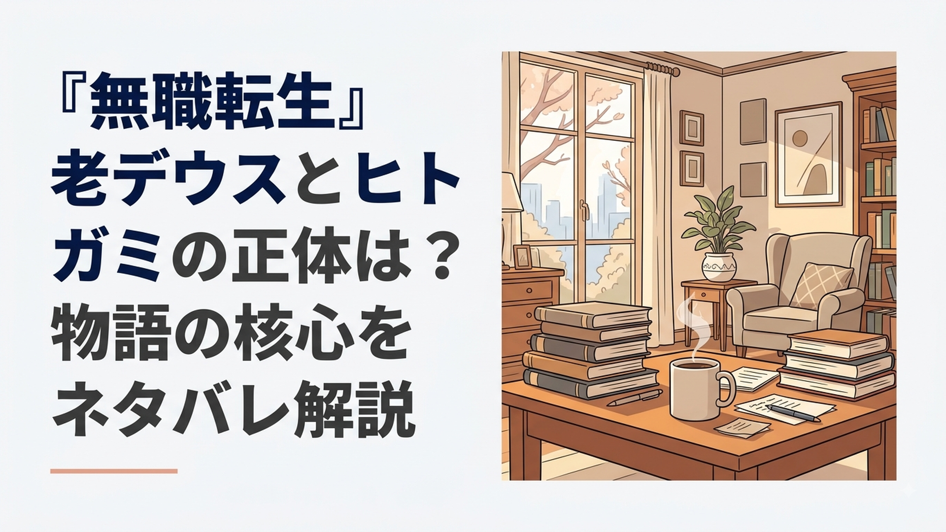 白髪で満身創痍の老デウスが、過去の世界で若きルーデウスに日記を差し出す場面