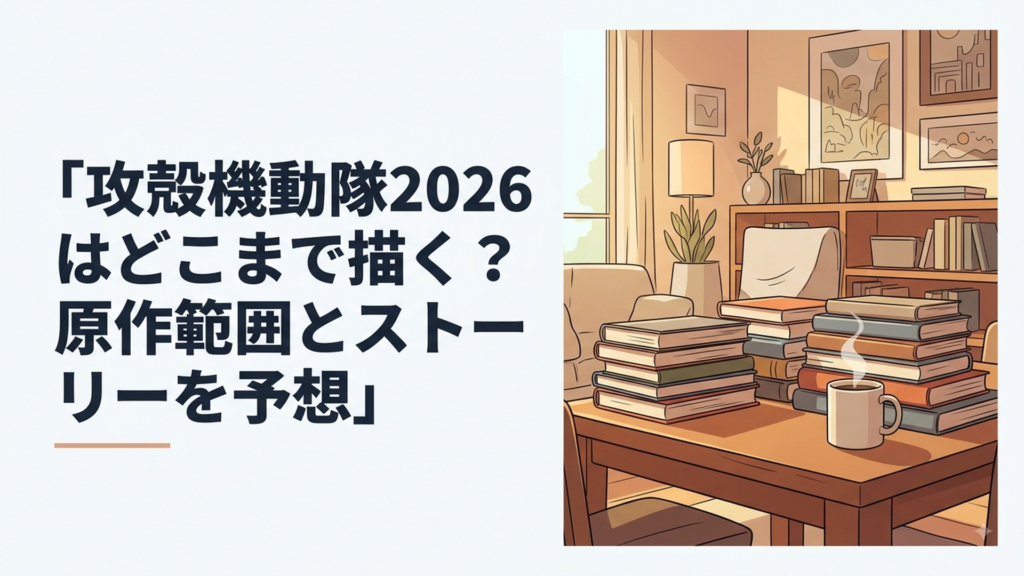 2026年版攻殻機動隊の草薙素子と公安9課が近未来都市で活動するSFアニメイメージ