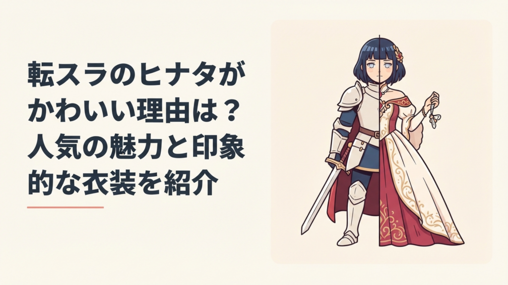 凛々しい聖騎士姿と華やかなドレス姿のギャップを見せるヒナタをイメージしたシーン
