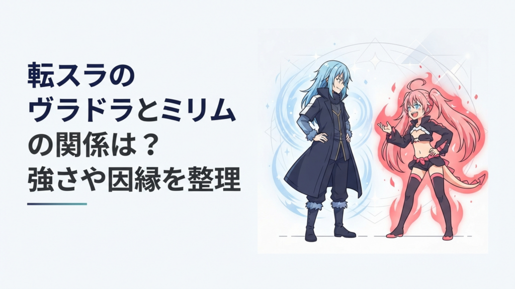 暴風竜ヴェルドラと竜魔人ミリムが向かい合い、叔父と姪という意外な関係と規格外の強さを感じさせる場面