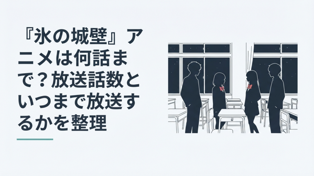 夜の教室で視線を交わさない4人の高校生たちのシルエット、青春群像劇の雰囲気