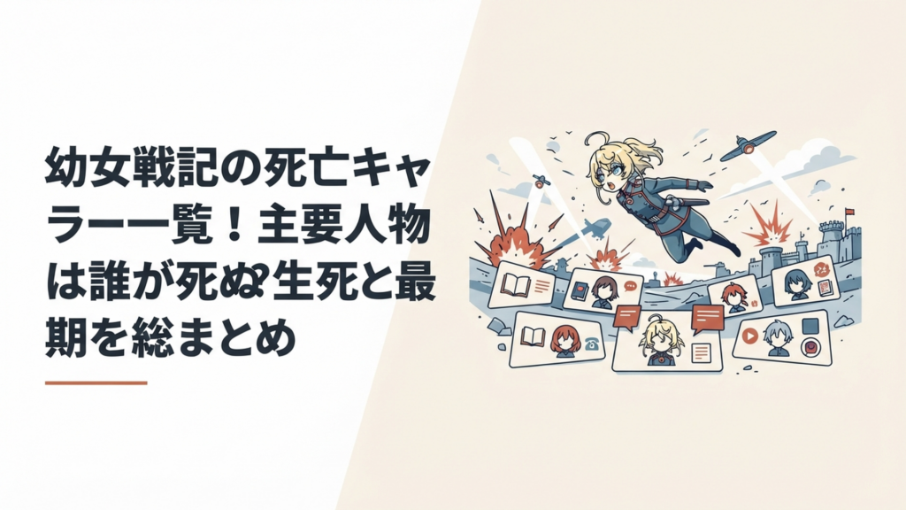 戦場を飛ぶターニャと主要人物たちの生死を媒体別に整理する戦記イメージ