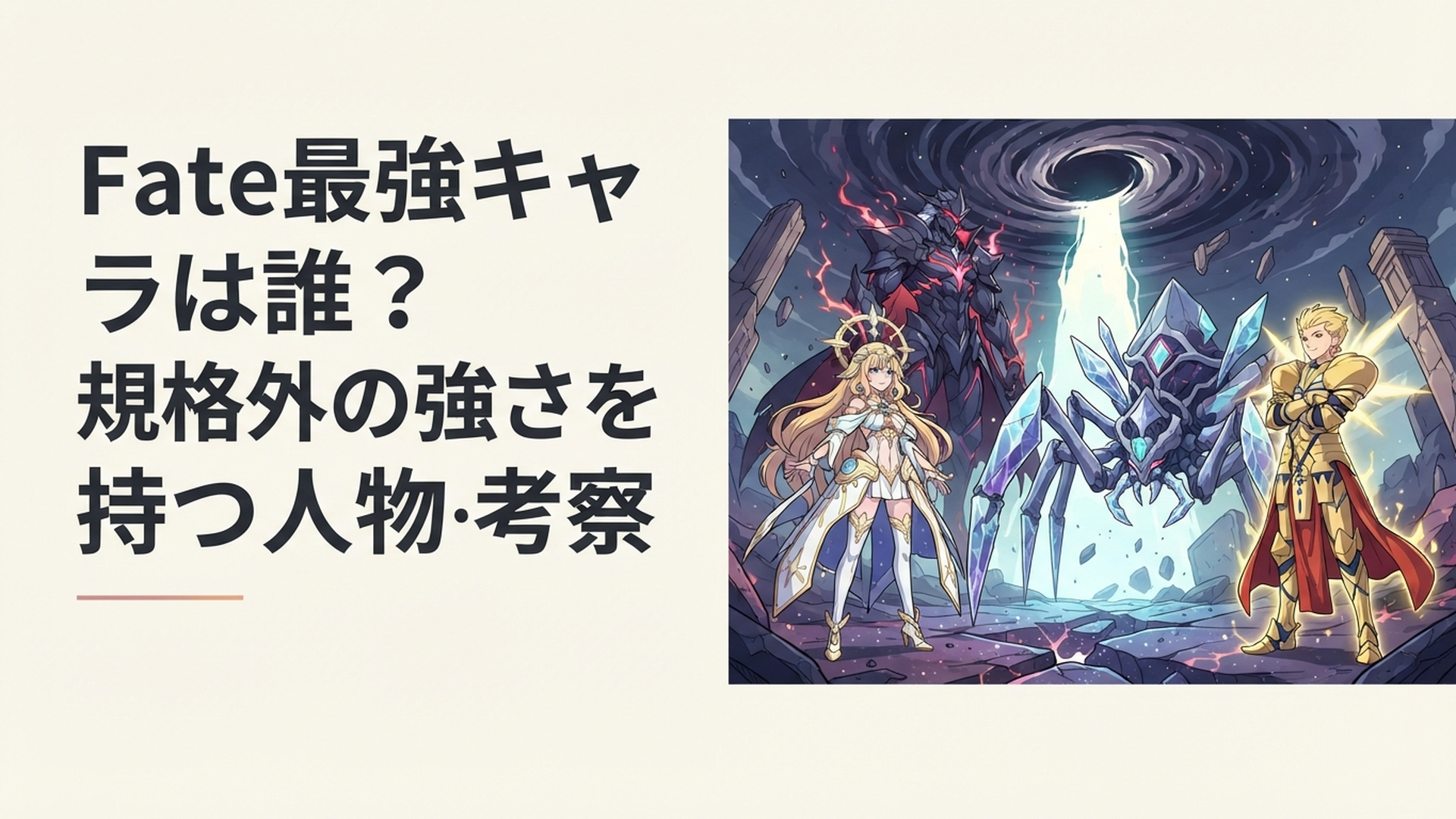 ORTとU-オルガマリー、ゲーティア、ギルガメッシュらFateの規格外存在が対峙する壮大なイメージ